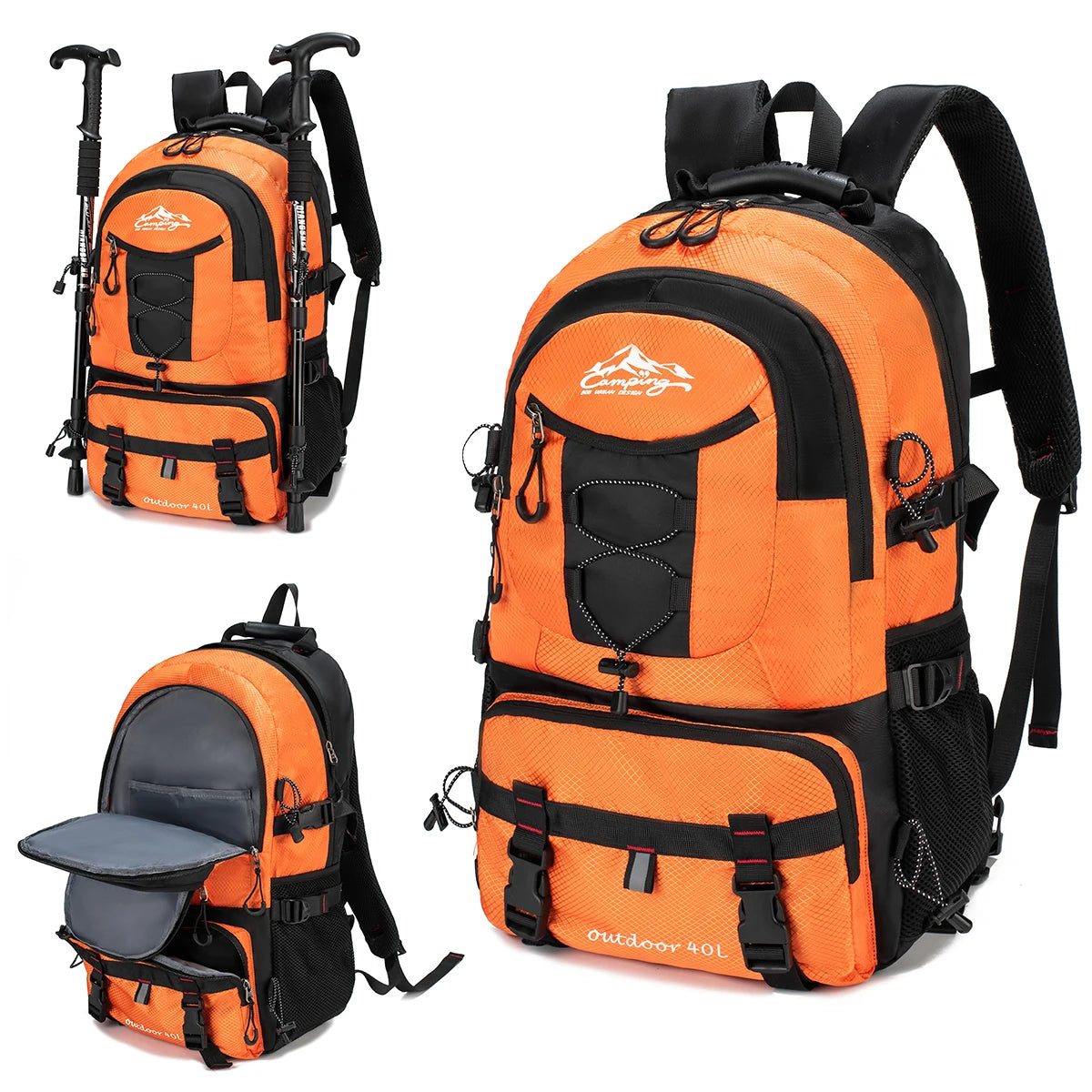 Large Capacity Cross-Border Hiking Backpack, Men'S Backpack, Travel Backpack, European and American Outdoor Luggage Bag, Fashion
