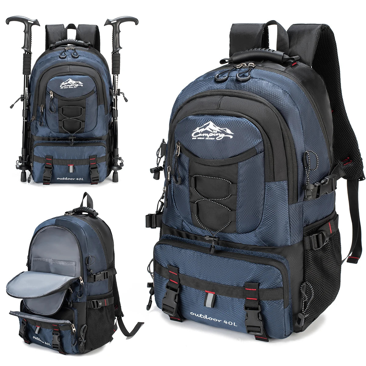 Large Capacity Cross-Border Hiking Backpack, Men'S Backpack, Travel Backpack, European and American Outdoor Luggage Bag, Fashion