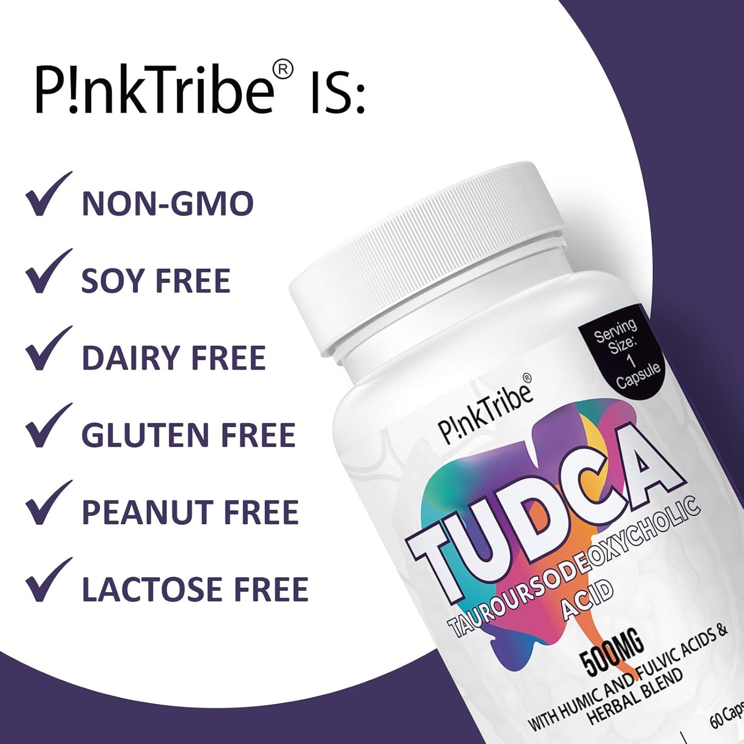 TUDCA 500Mg, Tauroursodeoxycholic Acid with Humic and Fulvic Acids, Beet Root and More, Tudca Bile Salt Supplement for Liver Health, Digestion, Detox and Repair (Pack of 1)