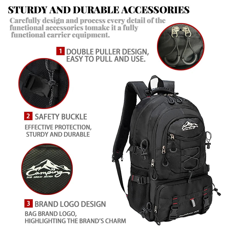 Large Capacity Cross-Border Hiking Backpack, Men'S Backpack, Travel Backpack, European and American Outdoor Luggage Bag, Fashion