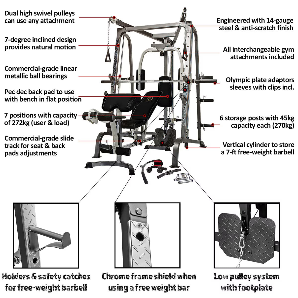 MD-9010G Deluxe Smith Machine