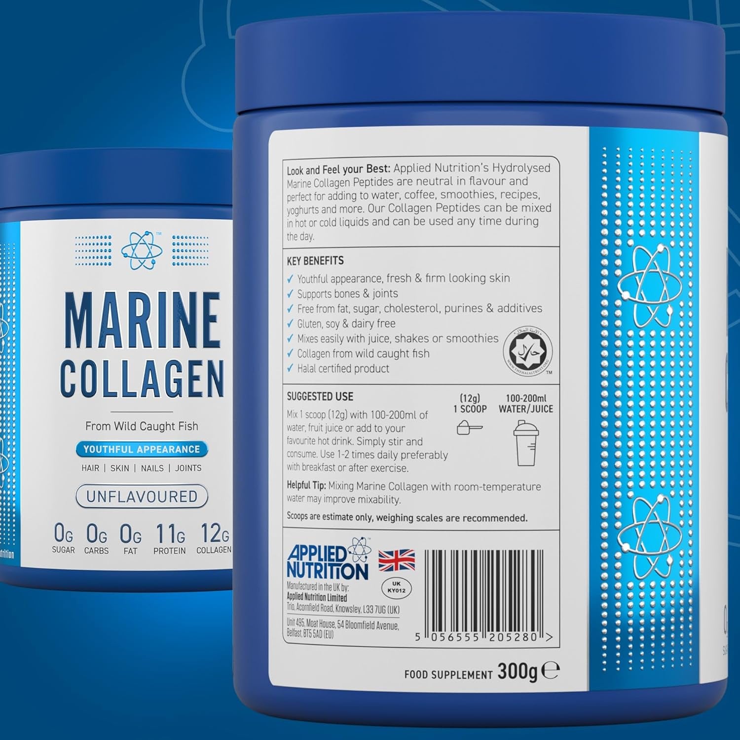 Marine Collagen Powder - Hydrolysed Collagen Protein, Healthy Skin, Hair, Nails (Unflavoured) (3G - 25 Servings)