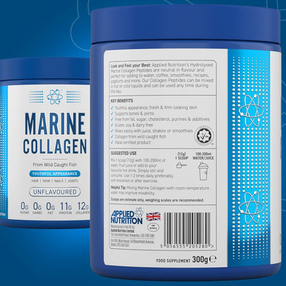 Marine Collagen Powder - Hydrolysed Collagen Protein, Healthy Skin, Hair, Nails (Unflavoured) (3G - 25 Servings)