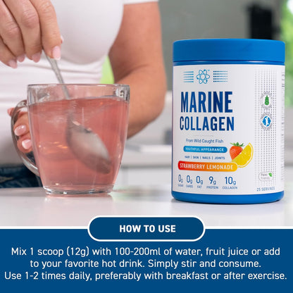 Marine Collagen Powder - Hydrolysed Collagen Protein, Healthy Skin, Hair, Nails (Unflavoured) (3G - 25 Servings)