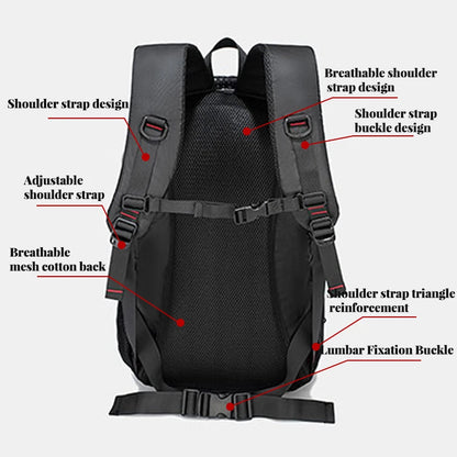 Large Capacity Cross-Border Hiking Backpack, Men'S Backpack, Travel Backpack, European and American Outdoor Luggage Bag, Fashion