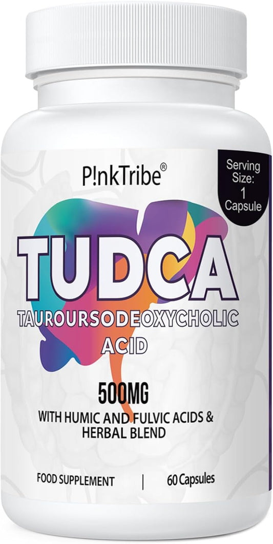 TUDCA 500Mg, Tauroursodeoxycholic Acid with Humic and Fulvic Acids, Beet Root and More, Tudca Bile Salt Supplement for Liver Health, Digestion, Detox and Repair (Pack of 1)