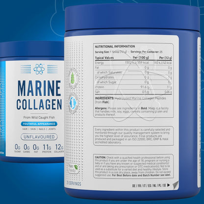 Marine Collagen Powder - Hydrolysed Collagen Protein, Healthy Skin, Hair, Nails (Unflavoured) (3G - 25 Servings)