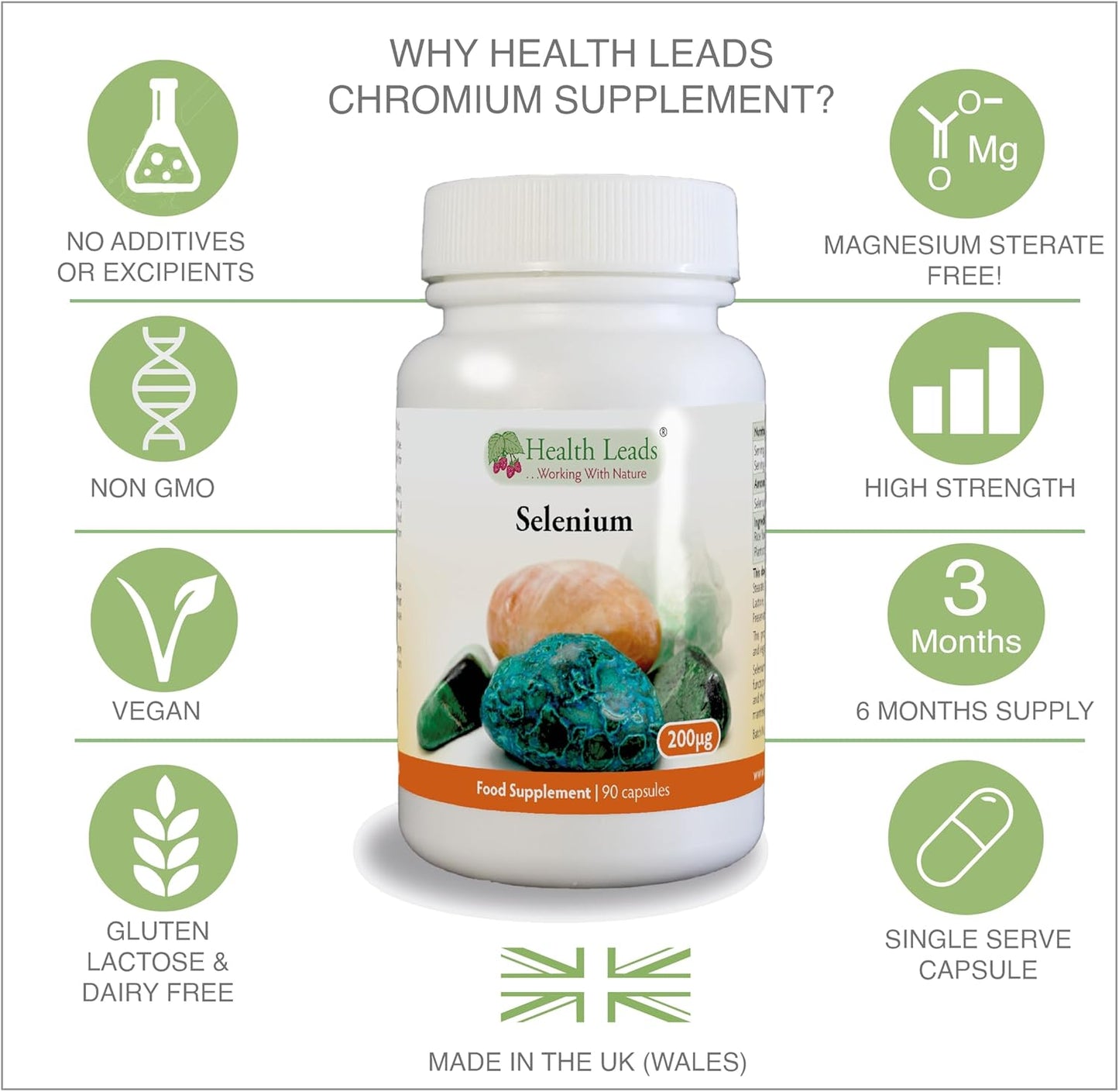 Selenium 200Mcg X 90 Capsules (Magnesium Stearate Free)