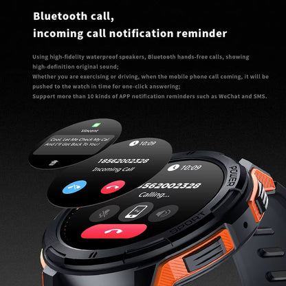 C25 Smart Watches for Men AMOLED Screen 1.43" 1ATM Waterproof Heart Rate Monitor Sports Smartwatch Blue Tooth Call Women Fitness