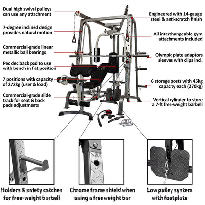 MD-9010G Deluxe Smith Machine