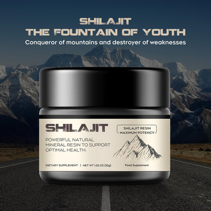 Shilajit Resin,  Pure Himalayan Shilajit Resin 600Mg with 85+ Trace Minerals Complex Beverage for Energy Support, 30 Grams a Box for Suggust 2 Months